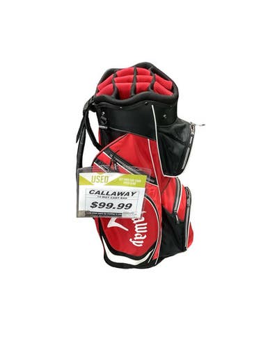 Used Callaway 14 WAY CART BAG Mens Cart Bag Black And Red 11347-S000266723