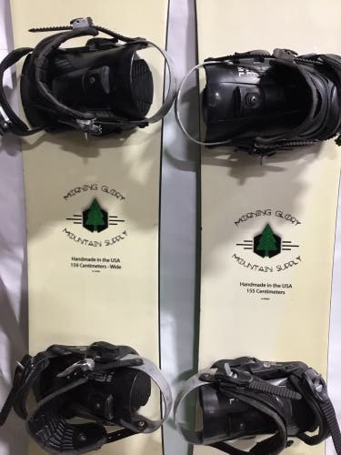 (155, 159) Morning Glory-Mountain Supply snowboard w/ bindings