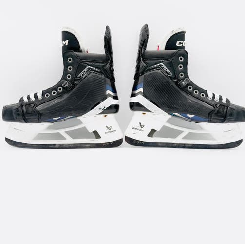 Custom NHL Pro Stock Blue CCM Jetspeed FT6 Pro Hockey Skates-10.5-Regular Fit-288-Fly Ti-No Insoles