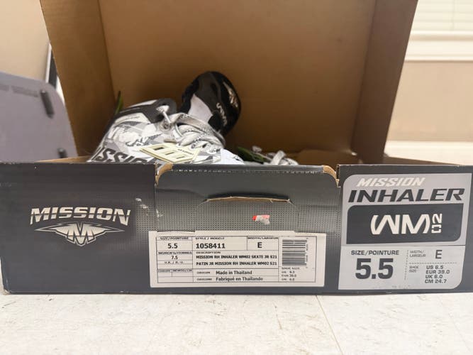 Mission Inhaler WM02 Inline Skates Wide Width Size 5.5 (Used)