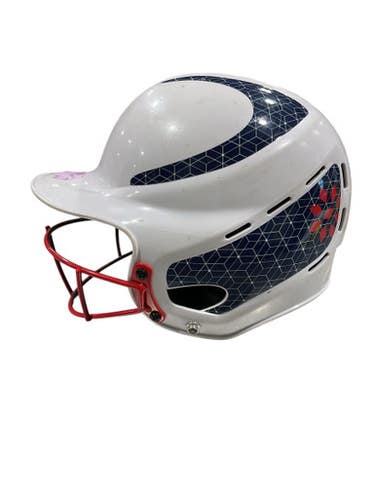 Used RIP-IT SOFTBALL HELMET Batting Helmet w/Mask White SM 11847-S000034147