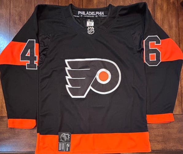 Philadelphia Flyers Trevor Zegras Black Jersey #46 Adult Medium (50) NWT