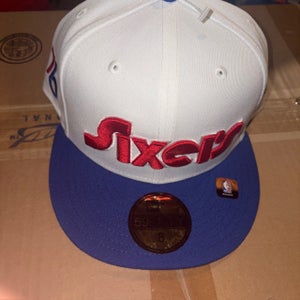 New Era Philadelphia 76ers Sixers Fitted Cap Size 8 (New)
