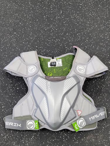 Used Maverik MX EKG Lacrosse Shoulder Pads Grey LG 11849-S000038568