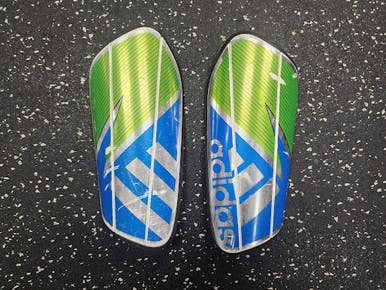 Used Adidas Soccer Shin Guards Adult Blue Green MD 11849-S000038630