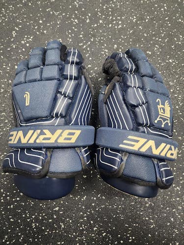 Used Brine KING Lacrosse Gloves Mens Navy Blue 12" 11849-S000038613