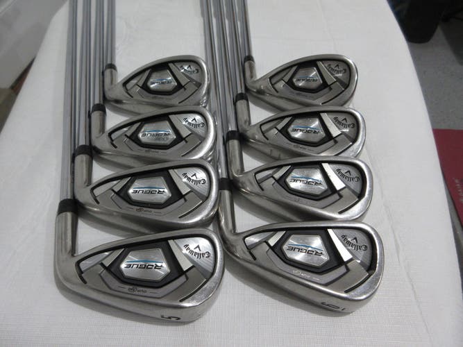 Callaway Rogue Iron Set - 5-PW, AW, SW - Regular Flex Steel