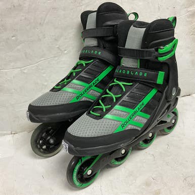 Used Rollerblade MACROBLADE 84 Senior Rec Fitness Skates Black Senior 13 11855-S000201589