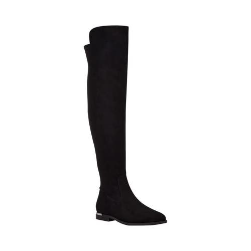 Calvin Klein Rania 2 Women's US 6M Black Suede Over-The-Knee Riding Boots NCZ308