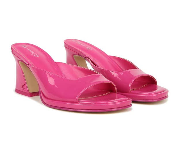 Circus NY by Sam Edelman Hadie Sandal Womens 7.5M Pink Square Toe Slip On NCZ209