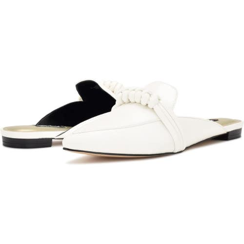 Nine West Aliby WNALIBY3-140 Flats Women's US 6.5M White Pointed Toe Mule NCZ309