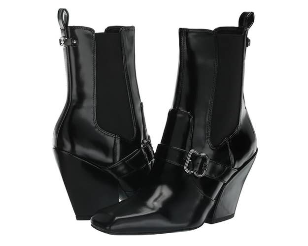 Sam Edelman Suzette Boots Women's US 9.5 M Black Leather Chelsea Booties NCZ188