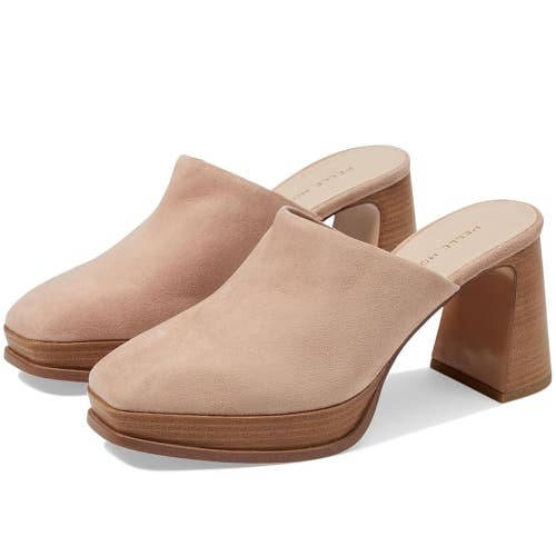 Pelle Moda Dilani Sandals Women's US 11 Blush Suede Square Toe Block Heel NCZ30
