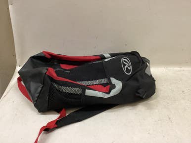 Used Rawlings BB BACKPACK BB/SB Player Backpack Black And Red 11725-S000499126