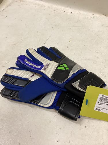 Used Vizari SM GOALIE GLOVES Soccer Goalie Gloves Royal Blue 5 11725-S000498296