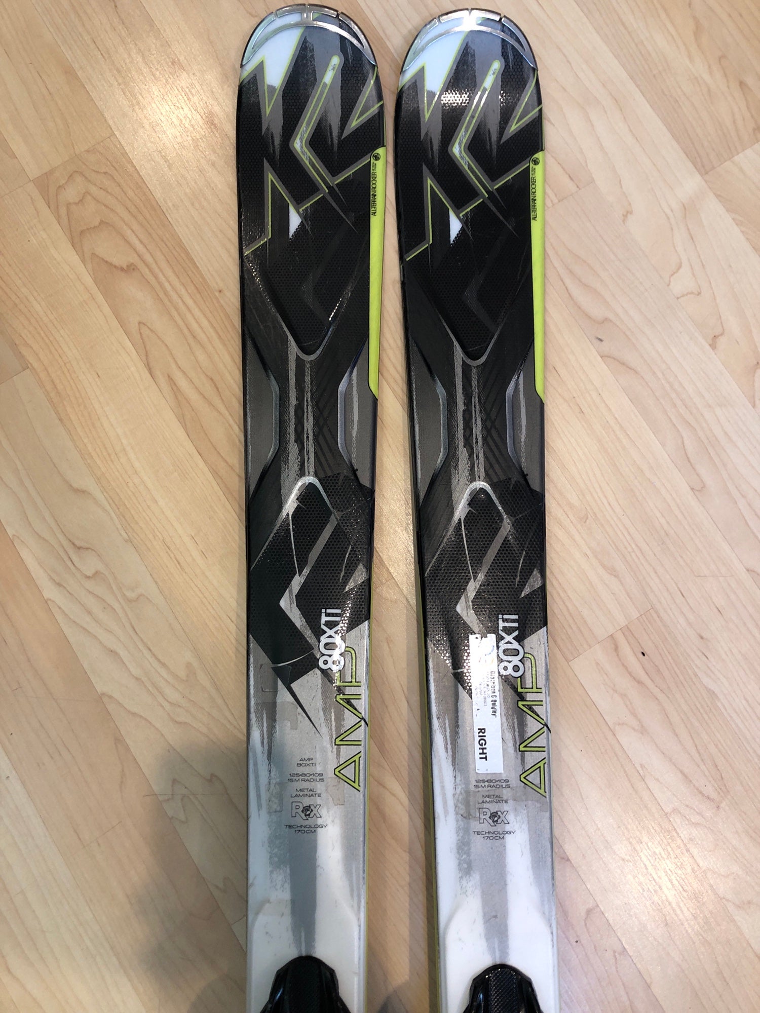 k2 amp 80xti skis with k2 marker mxc 12 bindings 2015 Men's 170cm K2 AMP 80 XTI Skis | Marker MXC 12 Bindings (Used) |  SidelineSwap