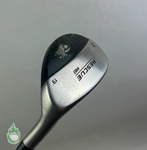 Used Right Hand TaylorMade Rescue Mid 3 Hybrid 19* Stiff Graphite Golf Club