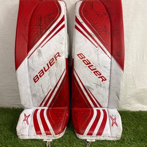 Red Large Intermediate Bauer Vapor 2X Goalie Leg Pads (Used)