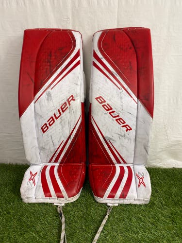 Red Large Intermediate Bauer Vapor 2X Goalie Leg Pads (Used)