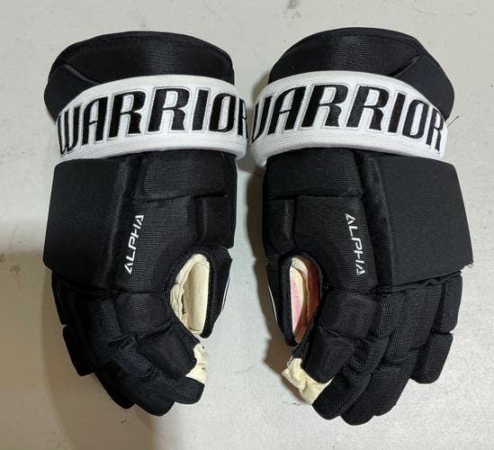 Warrior Alpha 4-Roll Pro Stock Hockey Gloves 15” Black (Used) 50385