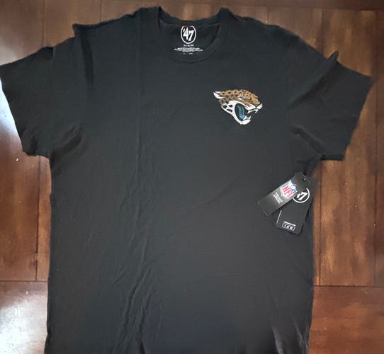 Jacksonville Jaguars '47 Flint Black T-Shirt - Size XL - NWT- NFL FOOTBALL