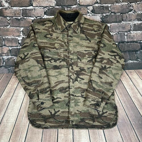 Vintage King Of The Mountain Omnitherm Camo Wool Bushman Jacket Size Large L