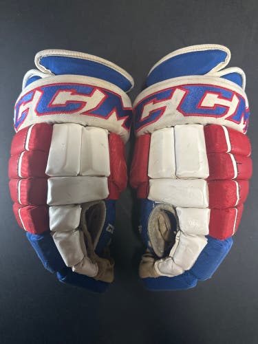 CCM Pro Stock Gloves (Red/Blue/White)