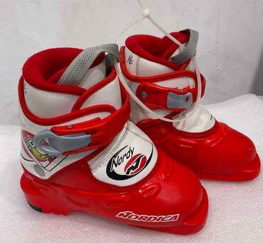 Mondo 16 & 16.5 Kid's Nordica All Mountain Nordy Ski Boots (Used) (SY2898)