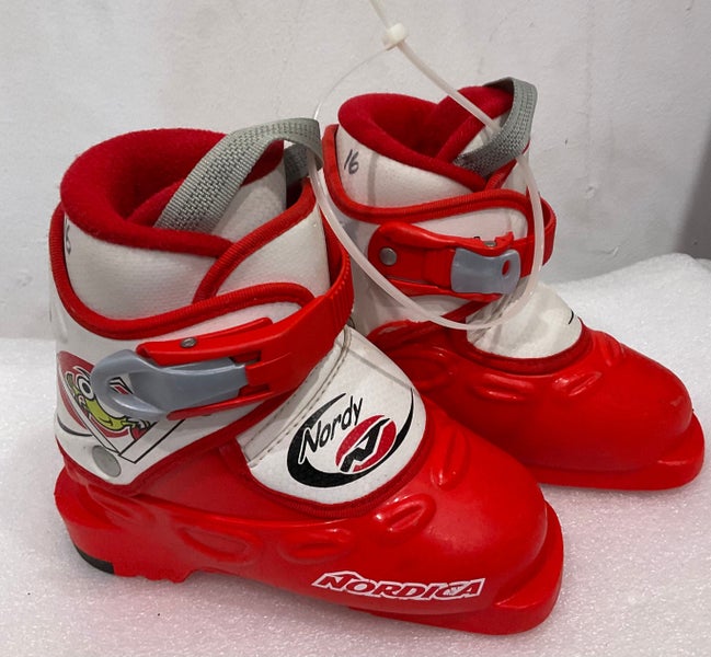 Mondo 16 & 16.5 Kid's Nordica All Mountain Nordy Ski Boots (Used) (SY2898)