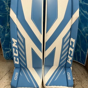 Blue 35" Senior CCM Axis Pro Goalie Leg Pads (New)