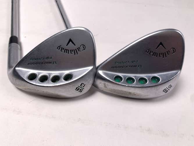 Callaway Mack Daddy PM Grind Wedge Set 56* 13 60* 35 KBS Tour-V Wedge RH