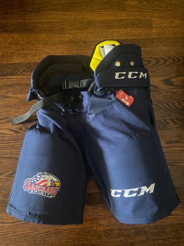 Men's Saginaw Spirit Brand New With Tags Senior Small CCM HPTK Hockey Pants Pro Stock