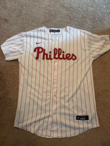 White Philadelphia Phillies XL Boys Nike Jersey (Used)