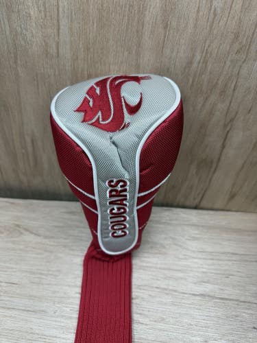Washington State University Cougars NCAA Driver Golf Head cover Crimson Red