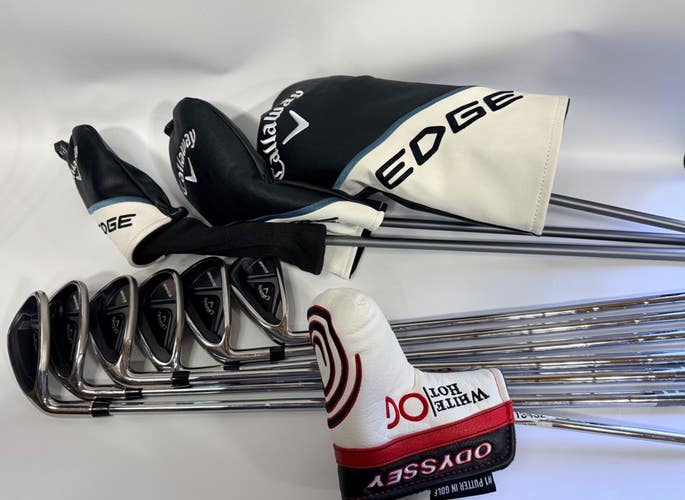 Callaway Edge LH Complete Set Regular Steel 10 Clubs Driver 3W Hybrid + Putter