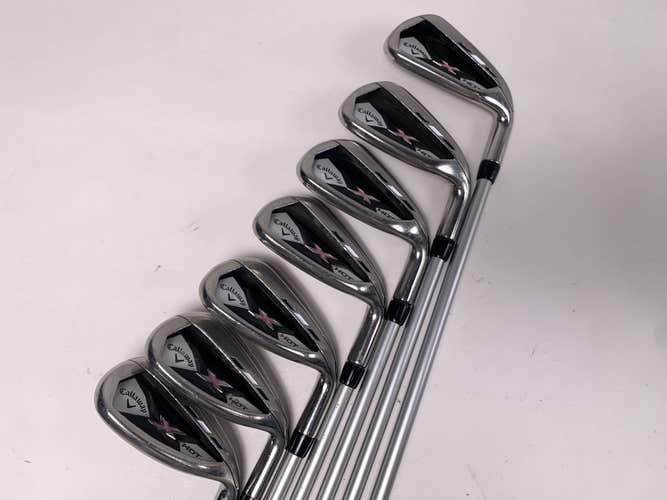 Callaway X Hot 19 Womens Iron Set 7-PW+AW+SW+LW 50g Ladies Graphite Womens RH