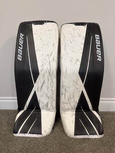 Medium Bauer Supreme Ultrasonic Goalie Leg Pads (Used)