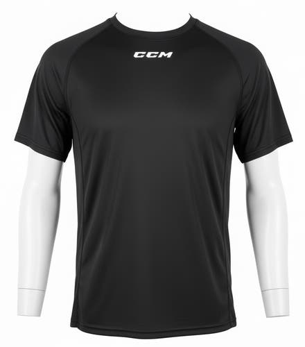 CCM Black Short Sleeve Training Tee (New) 42958