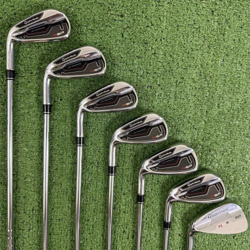 Taylormade RSi 1 Iron Set 5-PW AW Reax Steel 90g Stiff Flex Left Handed