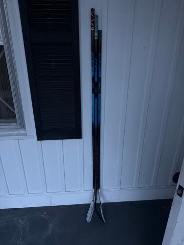 Broken hockey sticks