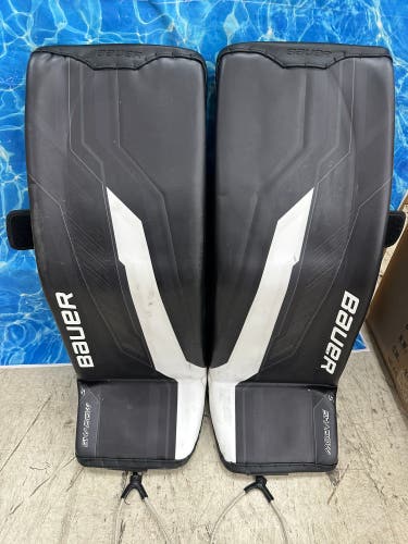 Black 34" Senior Bauer Supreme Shadow Goalie Leg Pads (Used)