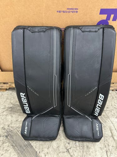 Black 30" Intermediate Bauer Supreme M5 Pro Goalie Leg Pads (Used)