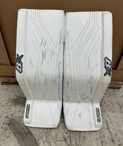 White 34" Senior Brian's Iconik Goalie Leg Pads (Used)