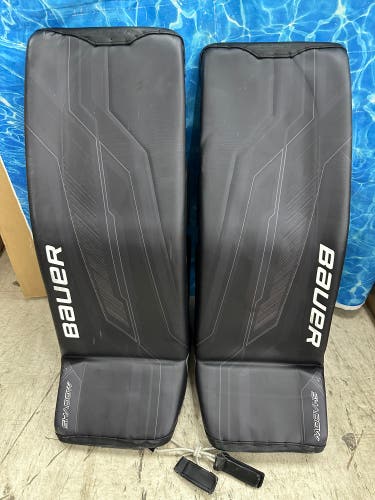 Black 33" Senior Bauer Supreme Shadow Goalie Leg Pads (Used)