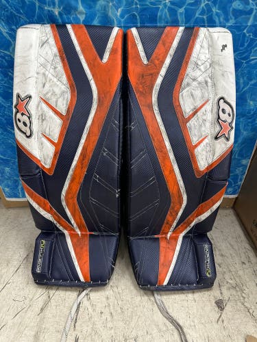 Orange 31" Intermediate Brian's G-Netik Pro IV Goalie Leg Pads (Used)