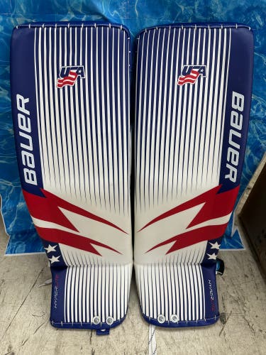 37" Senior Bauer Vapor Hyperlite Goalie Leg Pads | Clark Pro Stock USA (New)