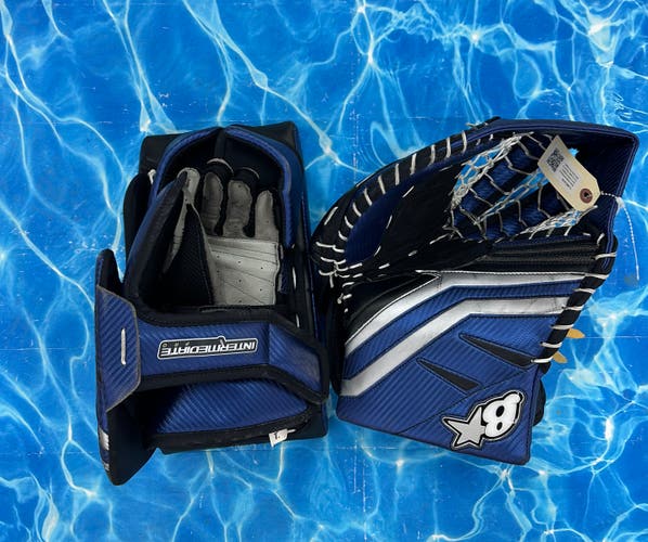 Blue Intermediate Brian's Intermediate Pro Goalie Gloves & Blockers Full Right (Used)