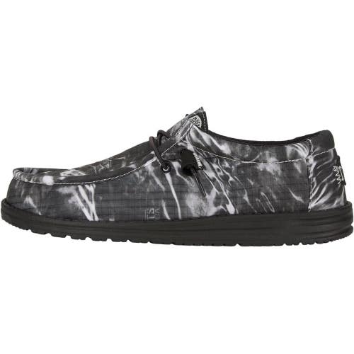 Hey Dude Wally 41790-001 Men's Black Mossy Oak Moc Toe Slip-On Shoes POSH037