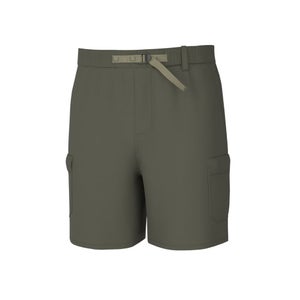 Huk Creekbed Cargo Shorts Mens Medium Moss Stretch Belted Waist Fishing DSGL1026