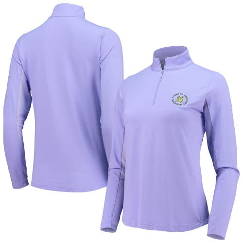 IBKUL 2022 U.S. Open Top Women's Purple Long Sleeve IceFil Quarter-Zip DSGL870